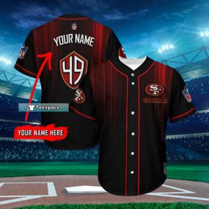 Black Custom Name San Francisco 49Ers Baseball Jersey