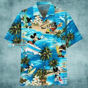 Blue Hawaiian Mickey Shirt Mickey Mouse Gift 1