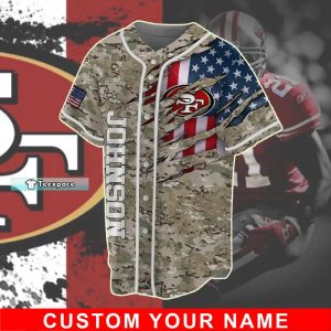 Custom Name Army 49ers Baseball Jersey