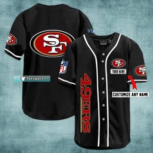 Custom Name Black San Francisco 49ers Baseball Jersey