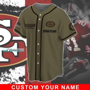 Custom Name Military 49ers Baseball Jersey 49ers Gifts For Dad