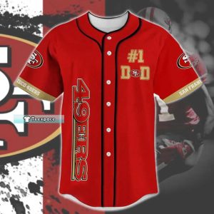Custom Name Number Red 49ers Starter Baseball Jersey