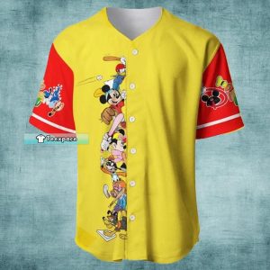 Custome Name Number Mickey And Friends Baseball Jersey
