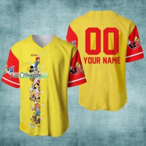 Custome Name Number Mickey And Friends Baseball Jersey