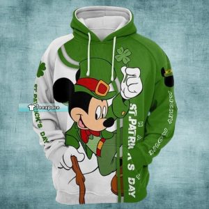 Green Mickey Mouse Hoodie St Patrick Day Irish Gift