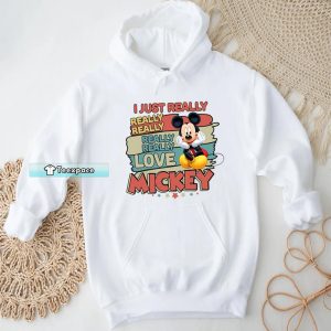 I Love Mickey Hoodie Mickey Mouse Gift For Women