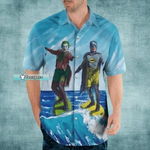 Joker And Batman Surfing Hawaiian Shirt Batman Gift