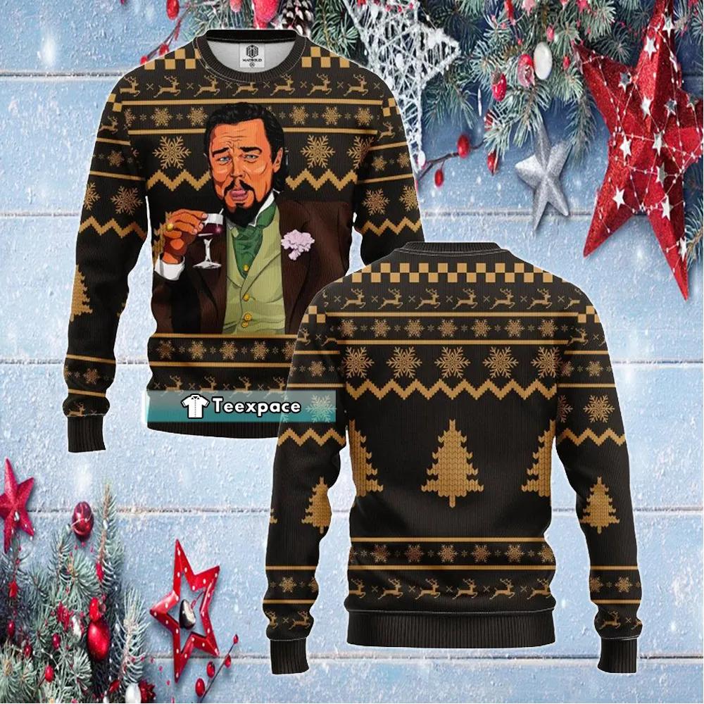Leonardo Dicaprio Meme Ugly Christmas Sweater 1