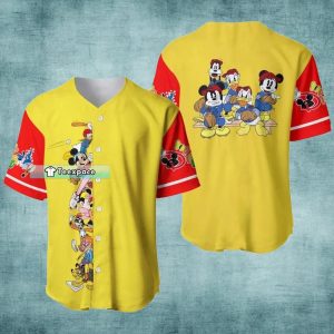 Mickey Minnie Donald Duck Baseball Jersey Baseball Gift For Boys