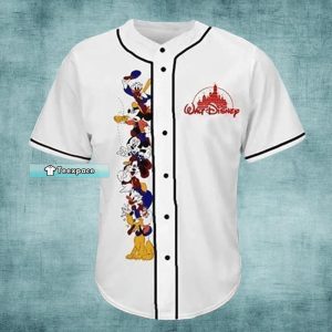 Mickey Mouse And Friends White Baseball Jersey Mickey Gift