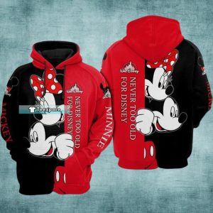 Mickey Mouse Hoodie Womens Mickey And Minnie Gift