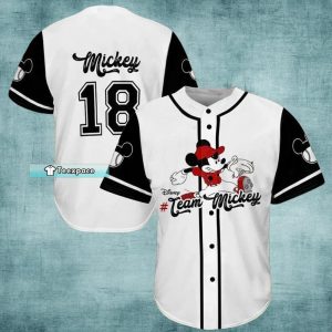 Mickey Mouse White And Black Baseball Jersey Baseball Gift For Boys