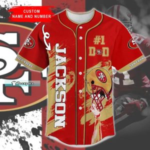 Personalized Name 49ers Baseball Jersey 49ers Gifts For Dad