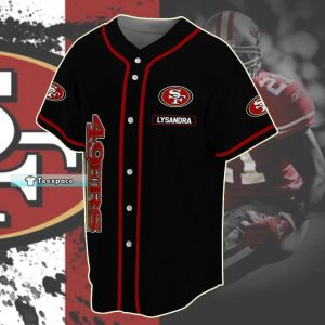 Personalized Name Black 49er Baseball Jersey Gifts For 49ers Fans