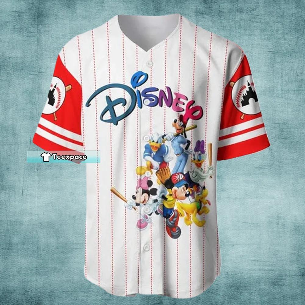 Personalized Name Number Mickey Mouse And Friends Baseball Jersey 0