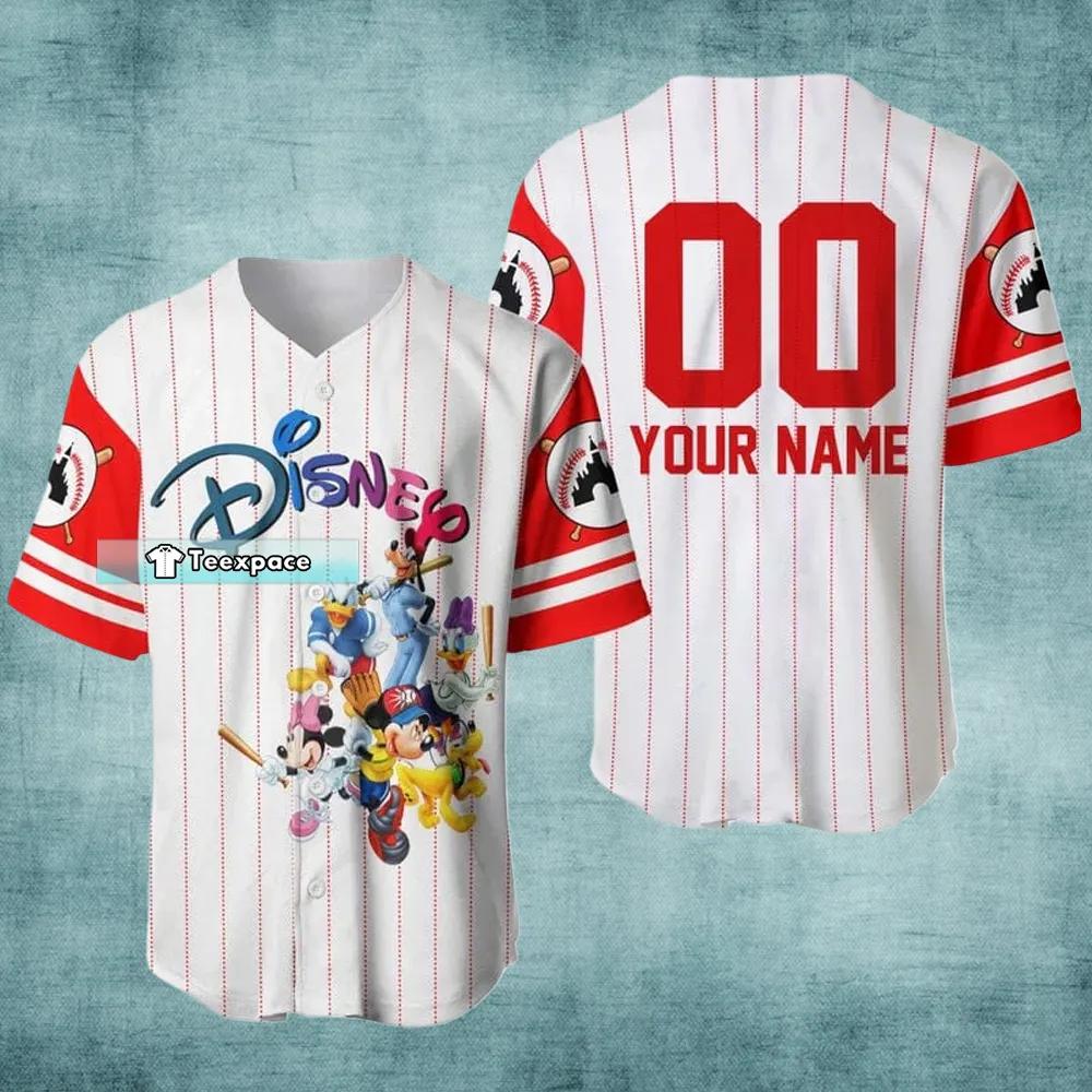 Personalized Name Number Mickey Mouse  And Friends Baseball Jersey