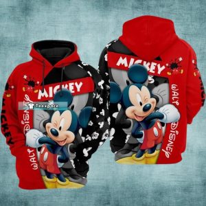 Red Mickey Mouse Hoodie Mickey Mouse Gift For Women