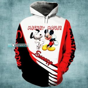 Snoopy And Mickey Hoodie Mickey Mouse Gift