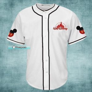 White Mickey Mouse Baseball Jersey For Adults
