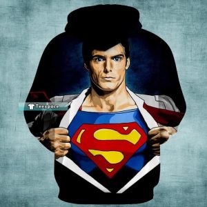 Wide Chest Superman Comic 3D Hoodie Superman Gift ideas