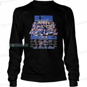 1960 2022 62 Years Thank You For The Memories Bills Long Sleeve Shirt