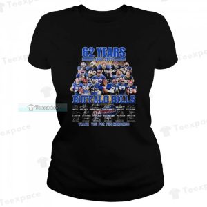 1960 2022 62 Years Thank You For The Memories Bills T Shirt Womens