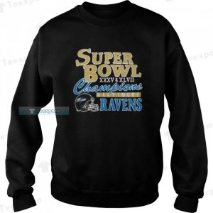 2 Time Super Bowl Champions Baltimore Ravens Sweatshirt 4