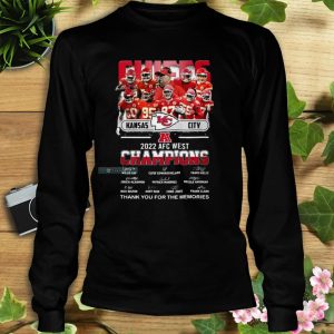 2022 AFC West Champions Signatures Thank You For The Memories Chiefs Long Sleeve Shirt