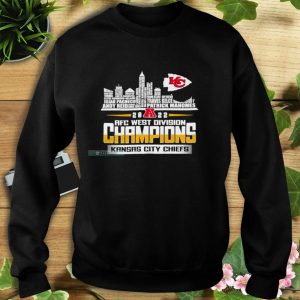 2022 AFC West Division Champions Players Name Skyline Chiefs Sweatshirt