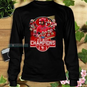 2022 NFC West Champions Signatures 49ers Long Sleeve Shirt 3