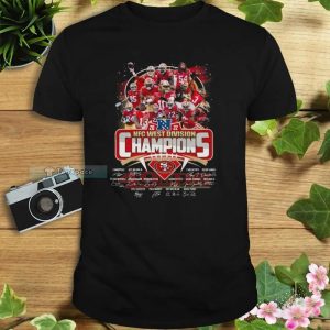 2022 NFC West Division Champions Team Football Signatures 49ers Shirt