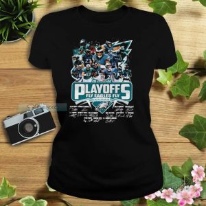 2022 NFL Playoff Fly Eagles Fly Signatures Philadelphia Eagles Womens T shirt 2