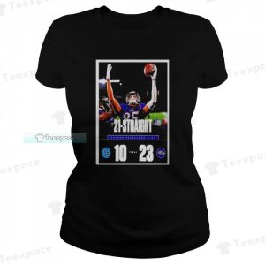 21 Straight Preseason Wins Baltimore Ravens T Shirt Womens 2