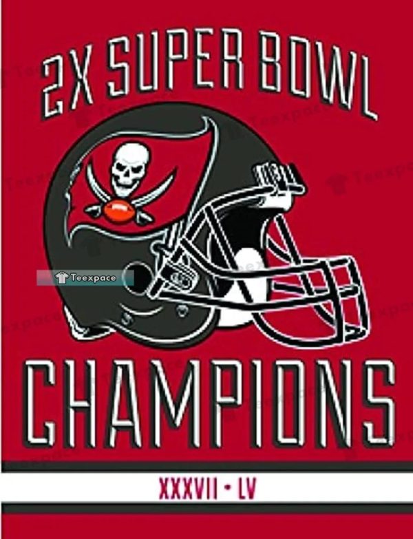 2x Super Bowl Championship Tampa Bay Buccaneers Blanket