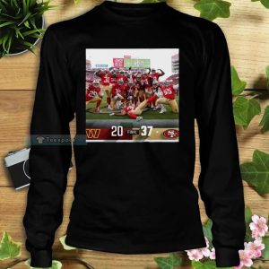 37 20 Washington Commanders NFL 2022 49ers Long Sleeve Shirt 3