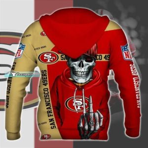 49ers Skull Hoodie Gift For Niners
