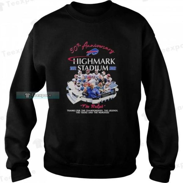 50th Anniversary Highmark Stadium 1972-2022 Bills Shirt