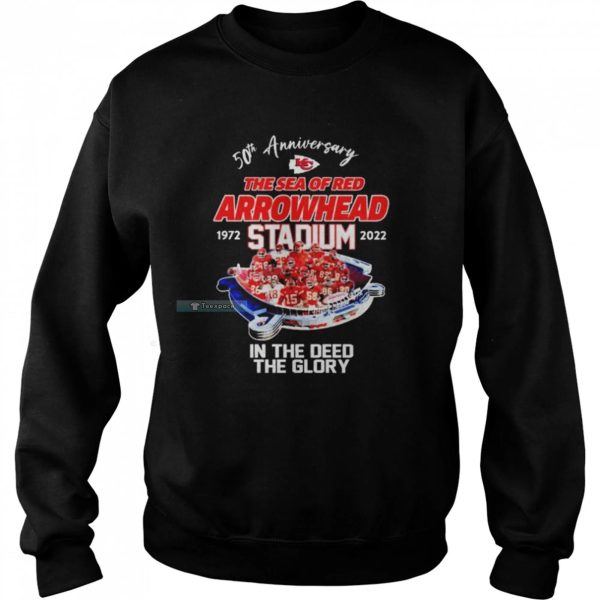 50th Anniversary The Sea Of Red Arrowhead Stadium Chiefs Shirt