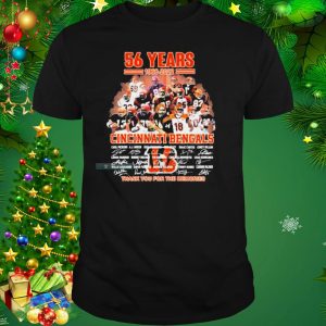 56 Years Thank You For The Memories Bengals Shirt