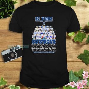 62 Year 1960 2022 Thank You For The Memories Signatures Cowboys Unisex T Shirt 1
