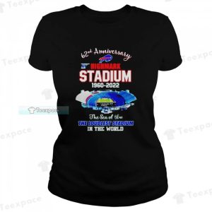62nd Anniversary Highmark Stadium The Sea Of Blue Bills T Shirt Womens