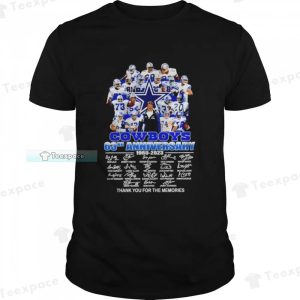 63rd Anniversary 1960-2023 Thank You For The Memories Cowboys Shirt