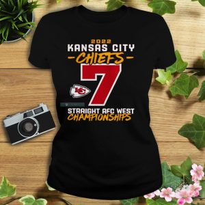 7 Straight AFC West Championship Kansas City Chiefs T Shirt Womens