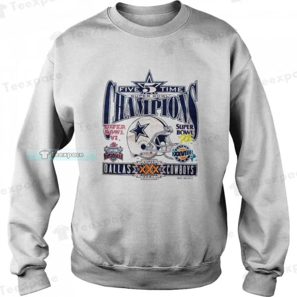 90S Five Time Super Bowl Champs Cowboys Shirt