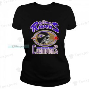 AFC Champions Baltimore Ravens T Shirt Womens 2
