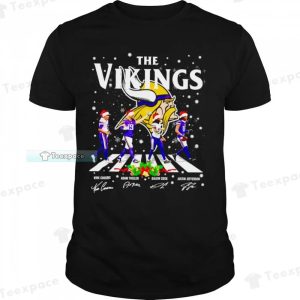 Abbey Road Christmas Signatures Minnesota Vikings Shirt
