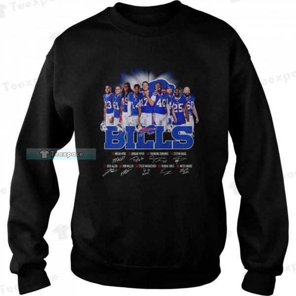 All Team Players Signatures Buffalo Bills Shirt