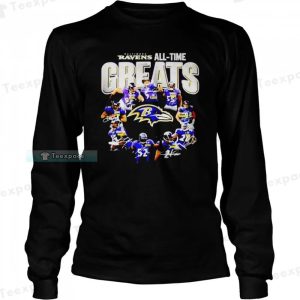 All Time Greats Signatures Ravens Long Sleeve Shirt 3