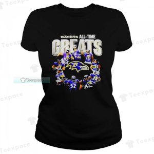 All Time Greats Signatures Ravens T Shirt Womens 2