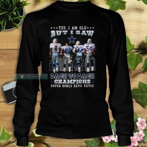 Back To Back Champions Super Bowl XXVII XXVIII Signatures Cowboys Long Sleeve Shirt 3